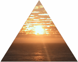 sunset above the ocean